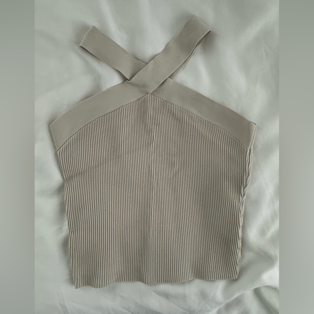 Aritzia Babaton Sculpt Knit Criss Cross Tank